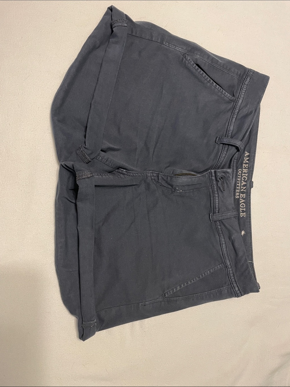American Eagle Outfitters Men’s Dark Navy Flat Front Shorts